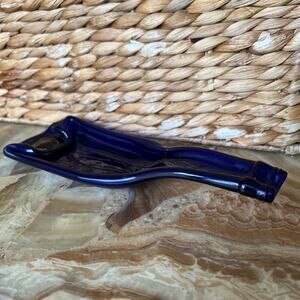 Cobalt blue bottle spoon rest